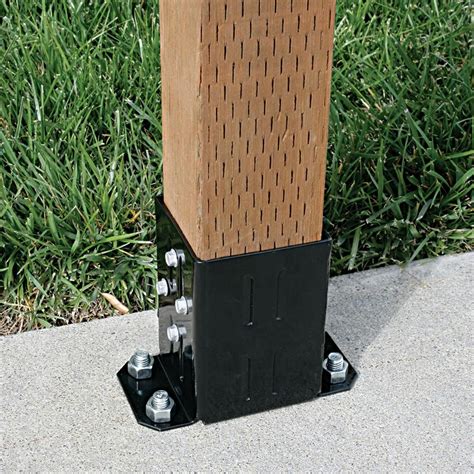 mounting wood post to concrete